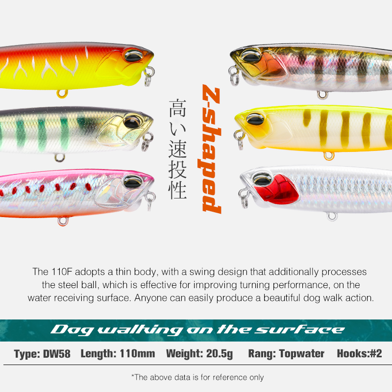 TSURINOYA 110F Topwater Pencil - Eachine Drone E58 review and price