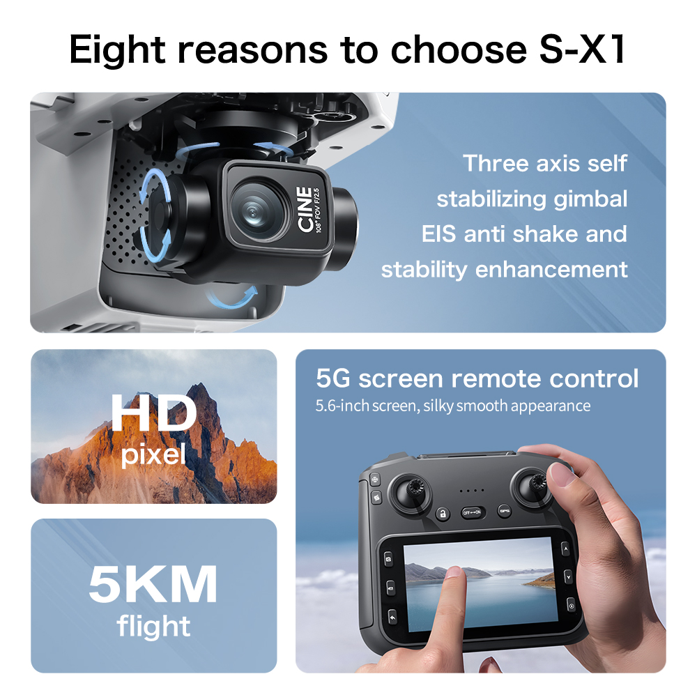 Lenovo S-X1 MAX GPS Drone 3-Ax - Drone Gimbal 3 Axis review and price